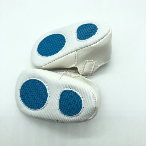 Baby Girls Soft Sole Flats Faux Leather Cut Out Hook & Loop Ivory Size 1 - Picture 4 of 5